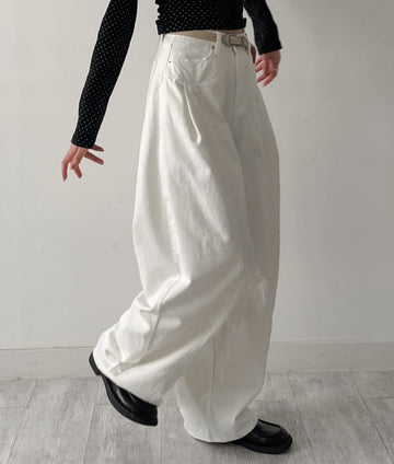 741 Cotton Balloon Wide Pants